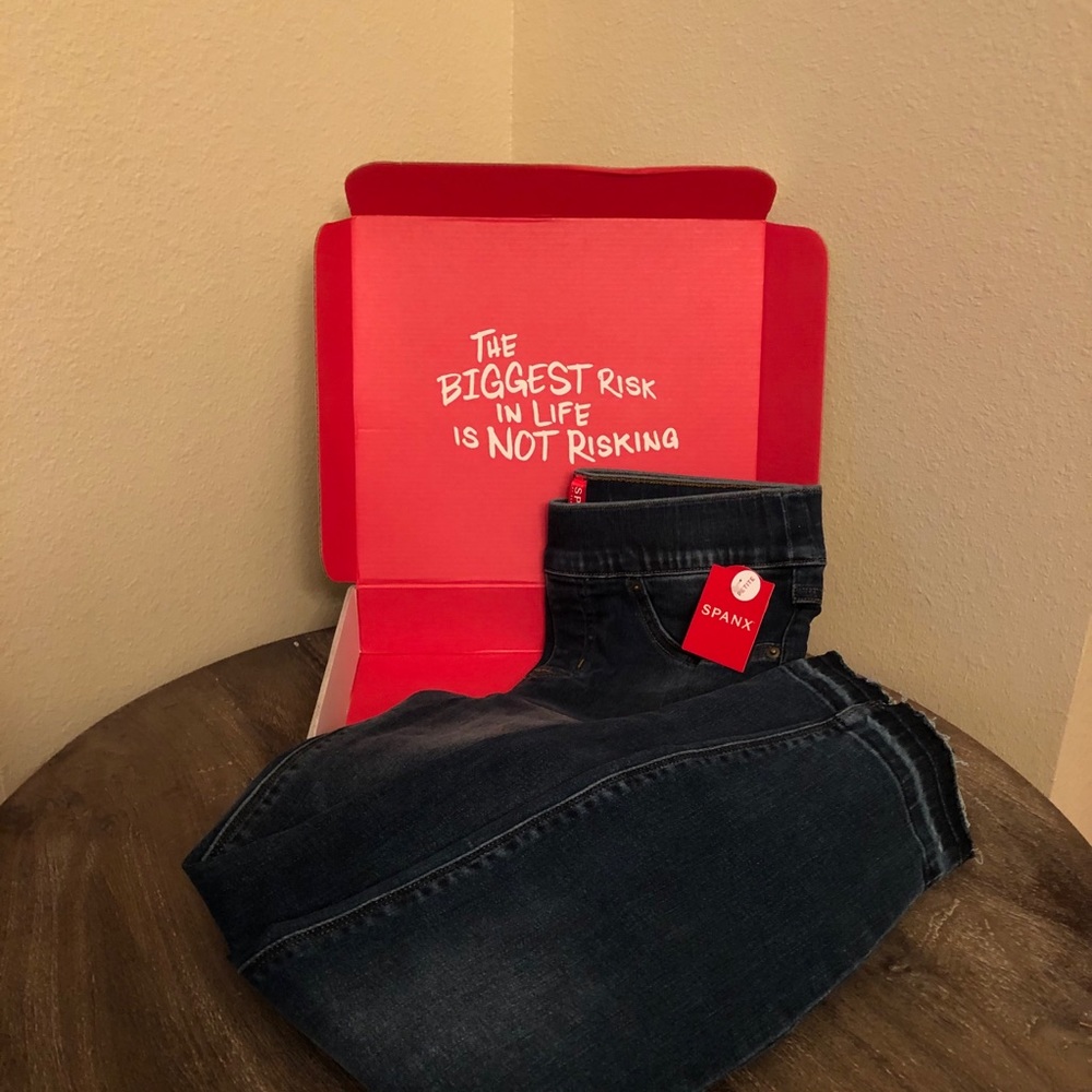 Spanx Skinny Distressed Jeans